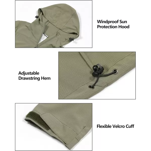 Little Donkey Andy Women's Sun Protection Hoodie Jackets Long Sleeve UPF50+ Shirts Hiking Travel Camp Air Holes Full Zip