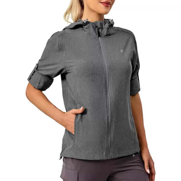 Little Donkey Andy Women's UPF 50+ Hoodie Jackets Long Sleeve Breathable Lightweight Hiking Shirt, Air-Holes Tech