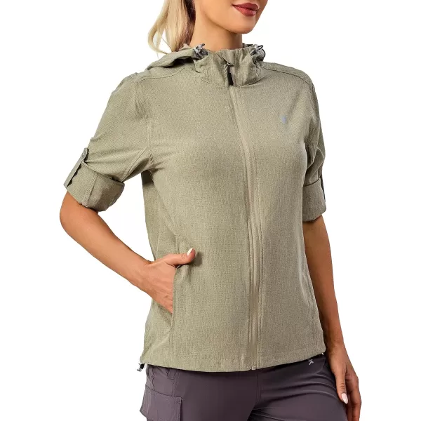Little Donkey Andy Women's UPF 50+ Hoodie Jackets Long Sleeve Breathable Lightweight Hiking Shirt, Air-Holes Tech