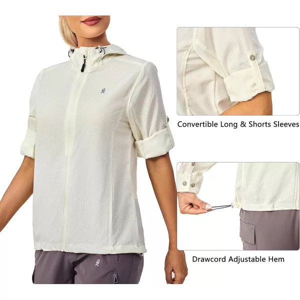 Little Donkey Andy Women's UPF 50+ Hoodie Jackets Long Sleeve Breathable Lightweight Hiking Shirt, Air-Holes Tech