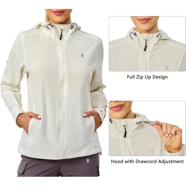 Little Donkey Andy Women's UPF 50+ Hoodie Jackets Long Sleeve Breathable Lightweight Hiking Shirt, Air-Holes Tech