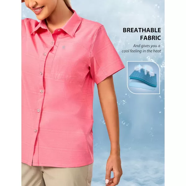 Little Donkey Andy Women's UPF 50 UV Protection Shirt, Breathable Short Sleeve Fishing Hiking Shirts