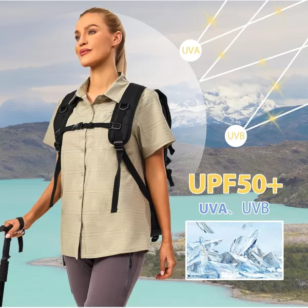 Little Donkey Andy Women's UPF 50 UV Protection Shirt, Breathable Short Sleeve Fishing Hiking Shirts