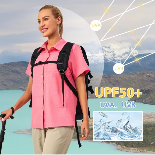 Little Donkey Andy Women's UPF 50 UV Protection Shirt, Breathable Short Sleeve Fishing Hiking Shirts