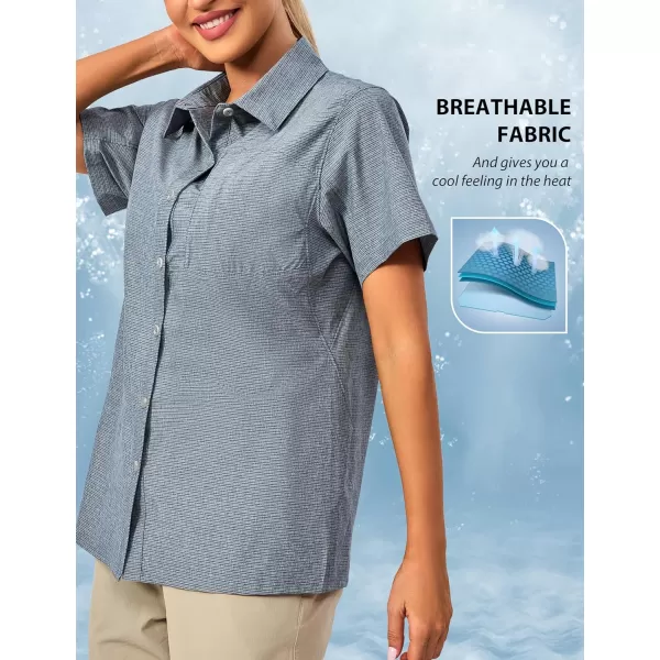 Little Donkey Andy Women's UPF 50 UV Protection Shirt, Breathable Short Sleeve Fishing Hiking Shirts