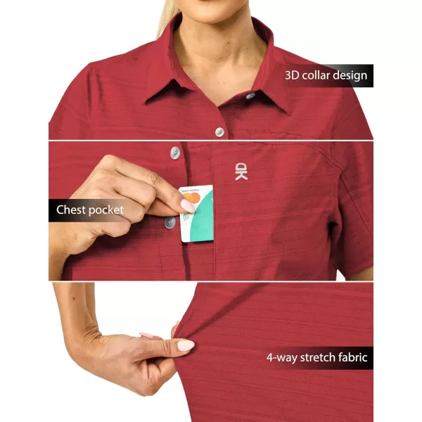 Little Donkey Andy Women's UPF 50 UV Protection Shirt, Breathable Short Sleeve Fishing Hiking Shirts