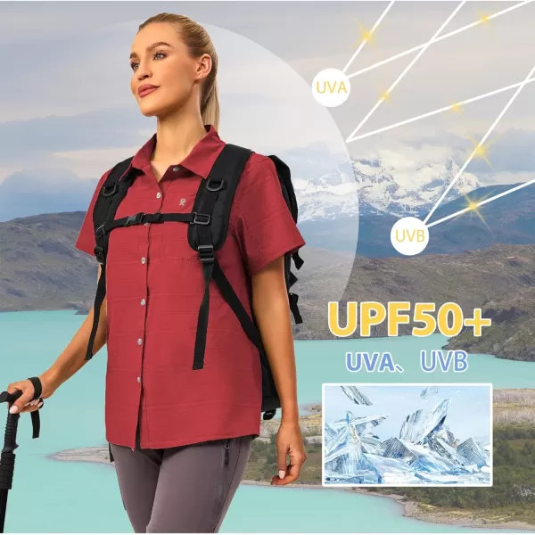 Little Donkey Andy Women's UPF 50 UV Protection Shirt, Breathable Short Sleeve Fishing Hiking Shirts