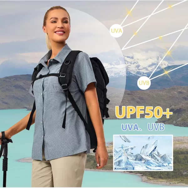 Little Donkey Andy Women's UPF 50 UV Protection Shirt, Breathable Short Sleeve Fishing Hiking Shirts