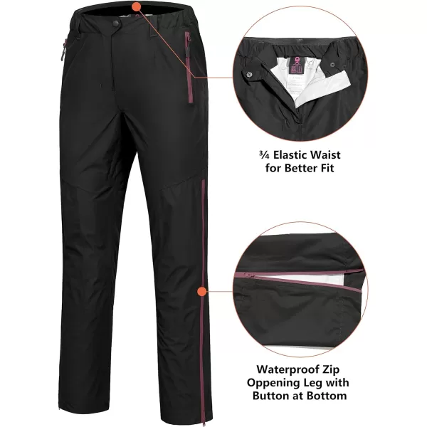 Little Donkey Andy Womens Waterproof Lightweight Rain Pants Rainproof Overpants Hiking Golf Outdoor