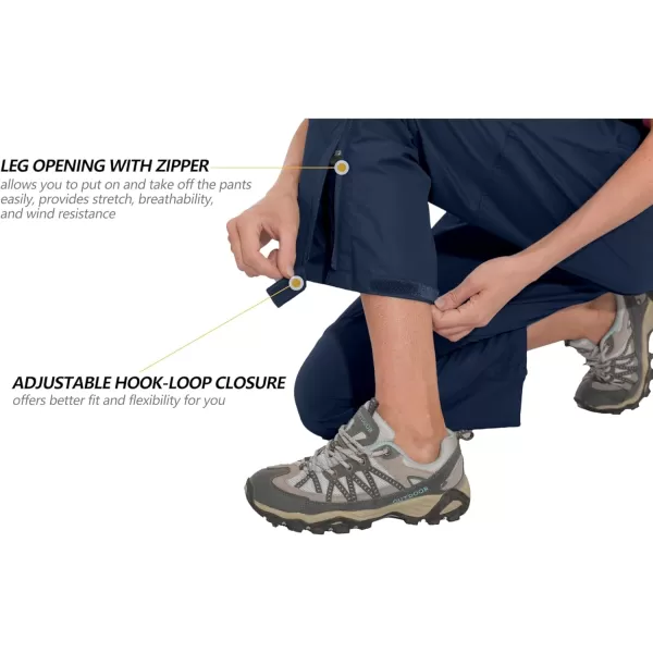 Little Donkey Andy Women's Waterproof Rain Pants Breathable Lightweight Rainproof Pants