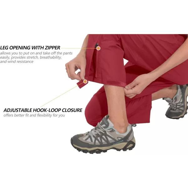 Little Donkey Andy Women's Waterproof Rain Pants Breathable Lightweight Rainproof Pants