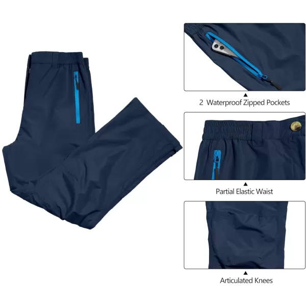 Little Donkey Andy Women's Waterproof Rain Pants Breathable Lightweight Rainproof Pants