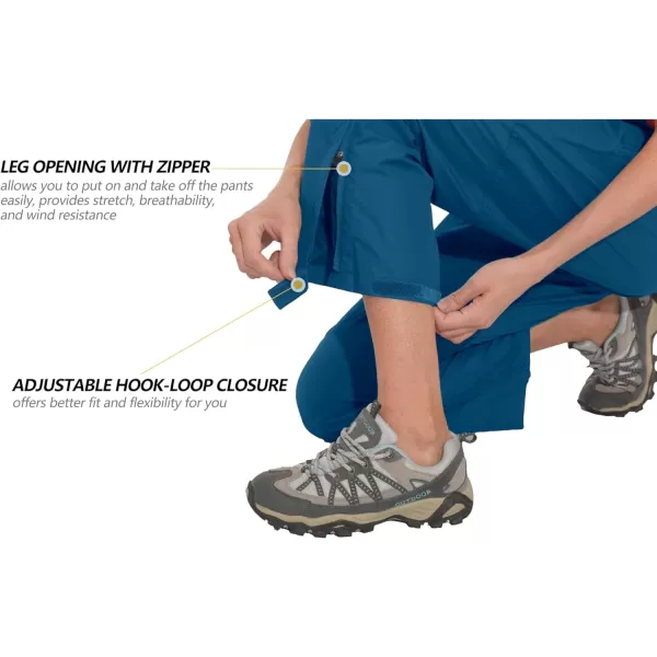 Little Donkey Andy Women's Waterproof Rain Pants Breathable Lightweight Rainproof Pants