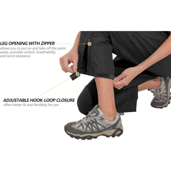 Little Donkey Andy Women's Waterproof Rain Pants Breathable Lightweight Rainproof Pants