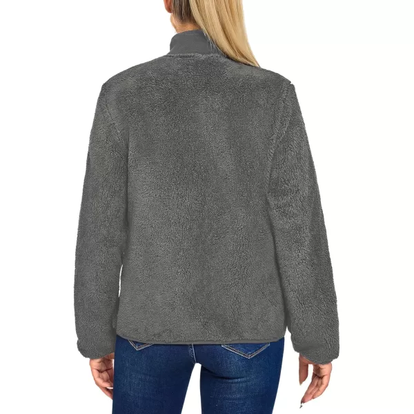 Little Donkey Andy Women's Winter Hoodies Sherpa Fleece Jacket Warm Lightweight Sweatshirt Zip Up Outerwear Fuzzy Coat