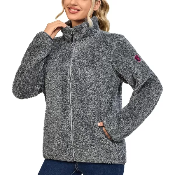 Little Donkey Andy Women's Winter Hoodies Sherpa Fleece Jacket Warm Lightweight Sweatshirt Zip Up Outerwear Fuzzy Coat