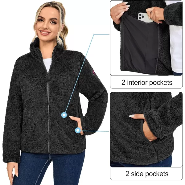 Little Donkey Andy Women's Winter Hoodies Sherpa Fleece Jacket Warm Lightweight Sweatshirt Zip Up Outerwear Fuzzy Coat