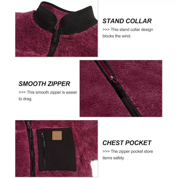 Little Donkey Andy Women's Winter Hoodies Sherpa Fleece Jacket Warm Lightweight Sweatshirt Zip Up Outerwear Fuzzy Coat