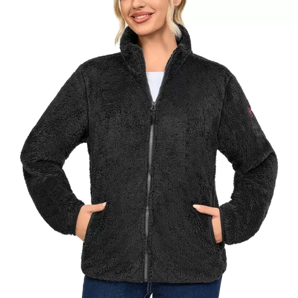 Little Donkey Andy Women's Winter Hoodies Sherpa Fleece Jacket Warm Lightweight Sweatshirt Zip Up Outerwear Fuzzy Coat