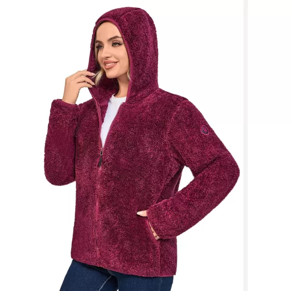 Little Donkey Andy Women's Winter Hoodies Sherpa Fleece Jacket Warm Lightweight Sweatshirt Zip Up Outerwear Fuzzy Coat