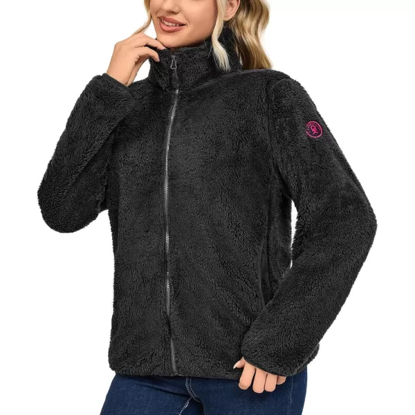 Little Donkey Andy Women's Winter Hoodies Sherpa Fleece Jacket Warm Lightweight Sweatshirt Zip Up Outerwear Fuzzy Coat