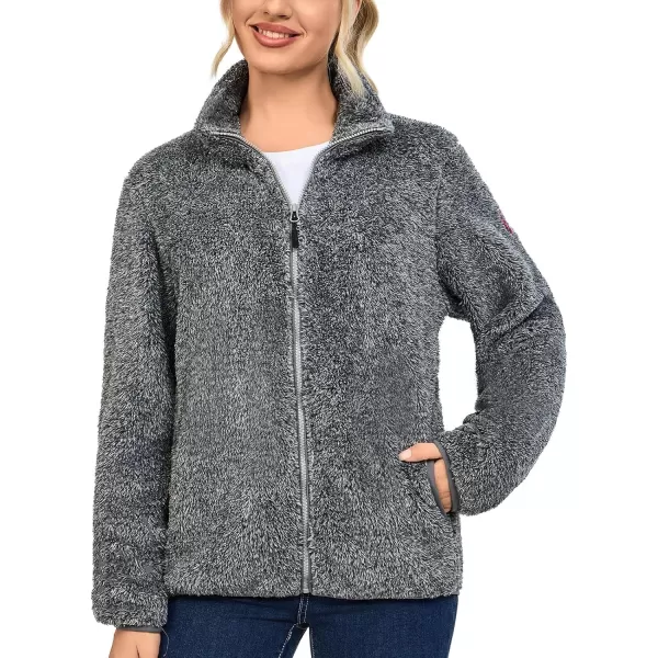Little Donkey Andy Women's Winter Hoodies Sherpa Fleece Jacket Warm Lightweight Sweatshirt Zip Up Outerwear Fuzzy Coat