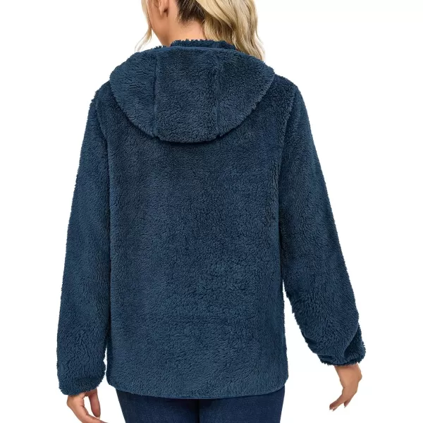 Little Donkey Andy Women's Winter Hoodies Sherpa Fleece Jacket Warm Lightweight Sweatshirt Zip Up Outerwear Fuzzy Coat
