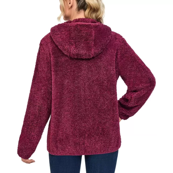 Little Donkey Andy Women's Winter Hoodies Sherpa Fleece Jacket Warm Lightweight Sweatshirt Zip Up Outerwear Fuzzy Coat