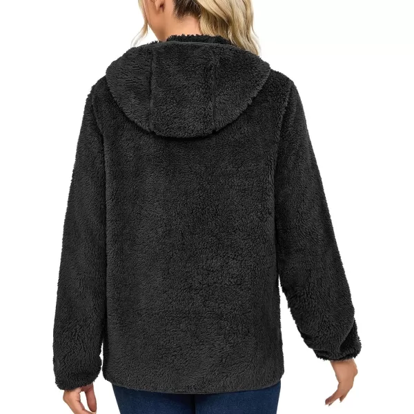 Little Donkey Andy Women's Winter Hoodies Sherpa Fleece Jacket Warm Lightweight Sweatshirt Zip Up Outerwear Fuzzy Coat