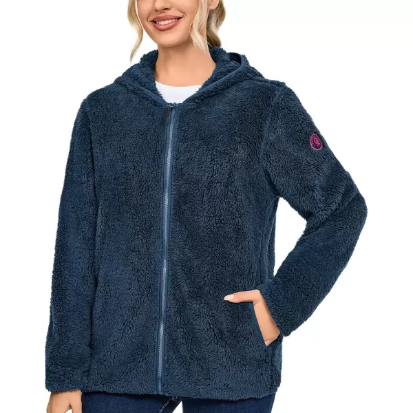 Little Donkey Andy Women's Winter Hoodies Sherpa Fleece Jacket Warm Lightweight Sweatshirt Zip Up Outerwear Fuzzy Coat