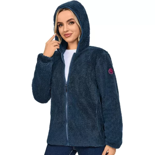 Little Donkey Andy Women's Winter Hoodies Sherpa Fleece Jacket Warm Lightweight Sweatshirt Zip Up Outerwear Fuzzy Coat
