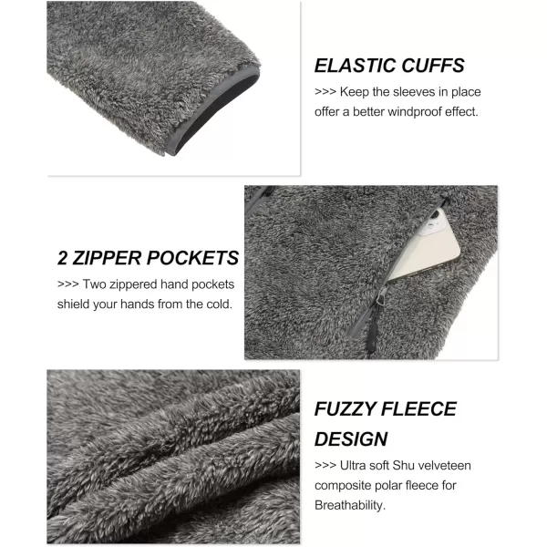 Little Donkey Andy Women's Winter Hoodies Sherpa Fleece Jacket Warm Lightweight Sweatshirt Zip Up Outerwear Fuzzy Coat