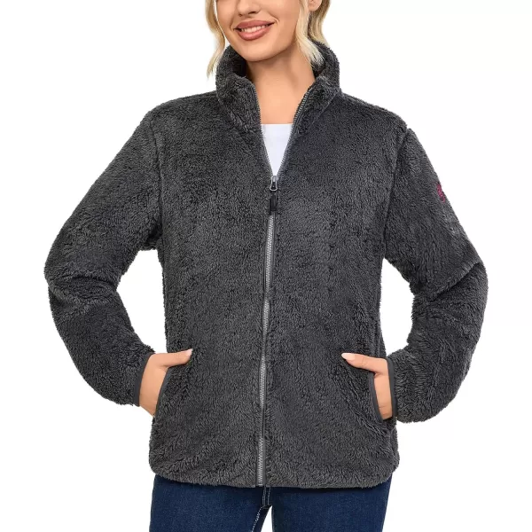 Little Donkey Andy Women's Winter Hoodies Sherpa Fleece Jacket Warm Lightweight Sweatshirt Zip Up Outerwear Fuzzy Coat