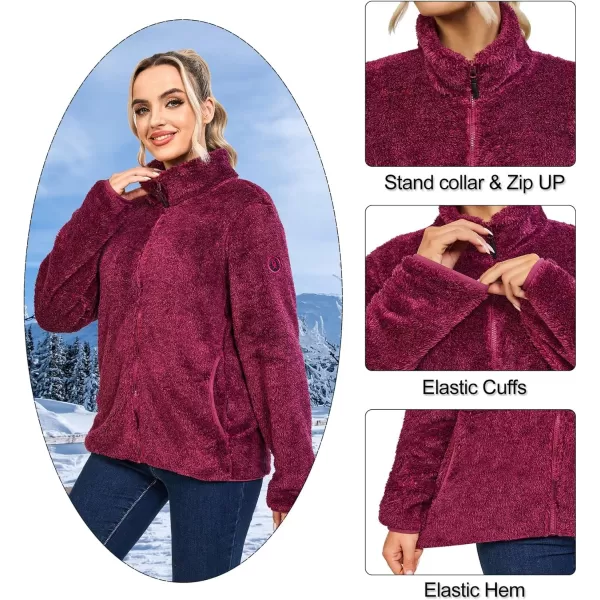 Little Donkey Andy Women's Winter Hoodies Sherpa Fleece Jacket Warm Lightweight Sweatshirt Zip Up Outerwear Fuzzy Coat