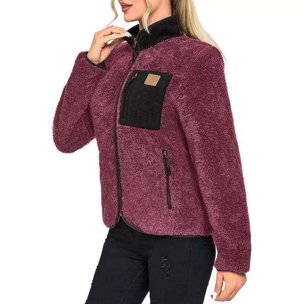Little Donkey Andy Women's Winter Hoodies Sherpa Fleece Jacket Warm Lightweight Sweatshirt Zip Up Outerwear Fuzzy Coat