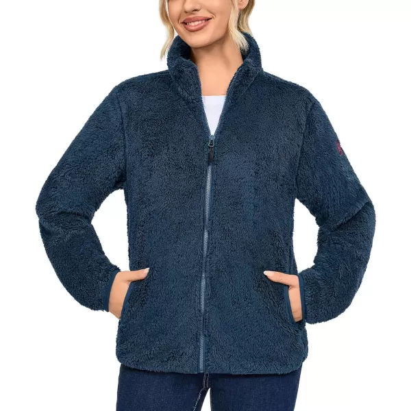 Little Donkey Andy Women's Winter Hoodies Sherpa Fleece Jacket Warm Lightweight Sweatshirt Zip Up Outerwear Fuzzy Coat