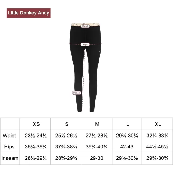Little Donkey Andy Women's Wool Base Layer,Lightweight Thermal Underwear Tops Winter Long Sleeve Shirts, Quick Dry Wicking
