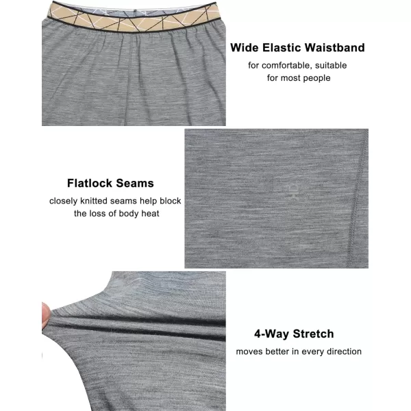 Little Donkey Andy Women's Wool Base Layer,Lightweight Thermal Underwear Tops Winter Long Sleeve Shirts, Quick Dry Wicking
