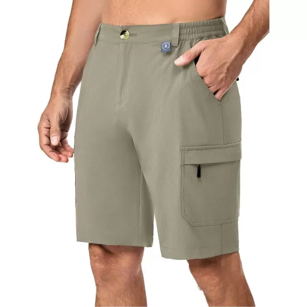 Little Donkey Andy Men's 10 Inch Quick Dry Cargo Shorts Stretch Lightweight Outdoor Hiking Shorts UPF 50