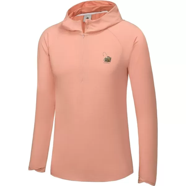 Little Donkey Andy Mens 1/4 Zip UPF 50+ Sun Protection Breathable Hooded Shirt Long Sleeve Lightweight Pullover