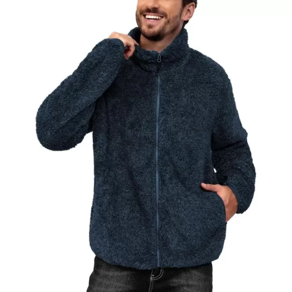 Little Donkey Andy Men's Fleece Jacket, Full Zip Insulation Winter Coat Long Sleeve