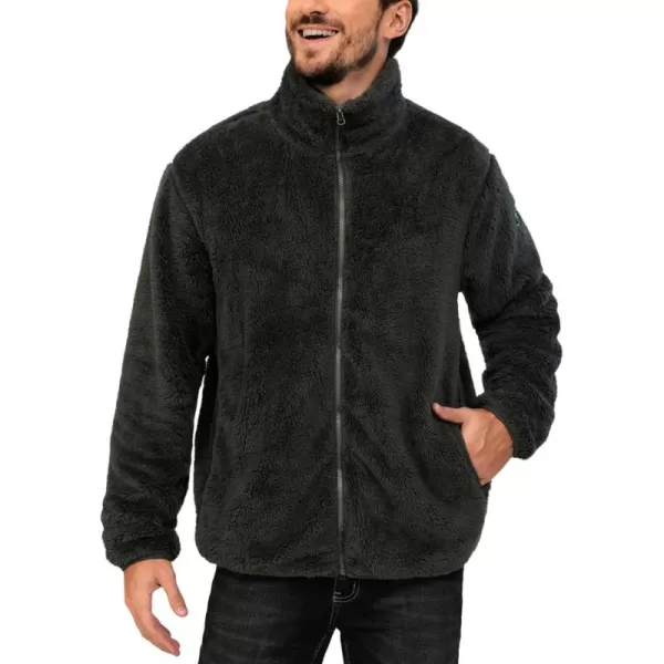 Little Donkey Andy Men's Fleece Jacket, Full Zip Insulation Winter Coat Long Sleeve