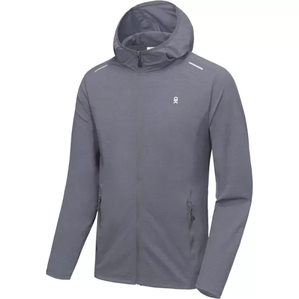 Little Donkey Andy Men's Lightweight Quick Dry Full Zip Hooded Jacket Sun Protection Breathable for Golf Hiking Running