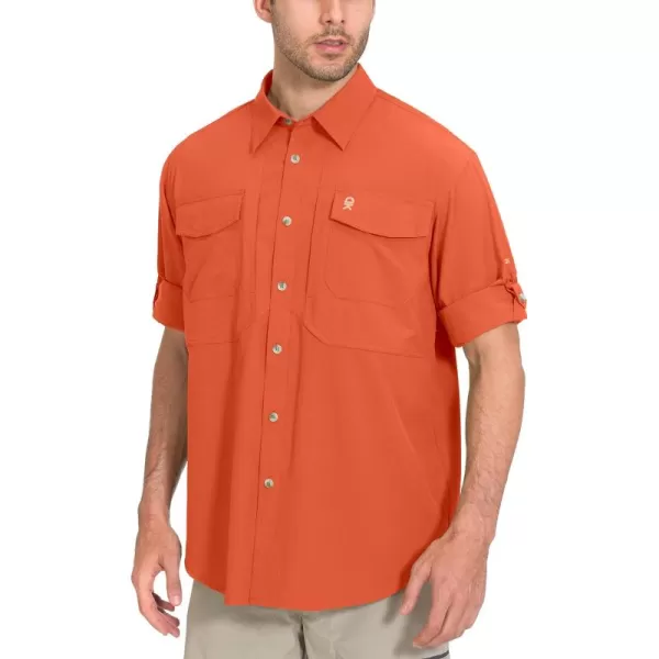 Little Donkey Andy Men's Quick-Dry Stretch Long Sleeve Shirt for Hiking, Travel