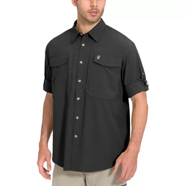 Little Donkey Andy Men's Quick-Dry Stretch Long Sleeve Shirt for Hiking, Travel