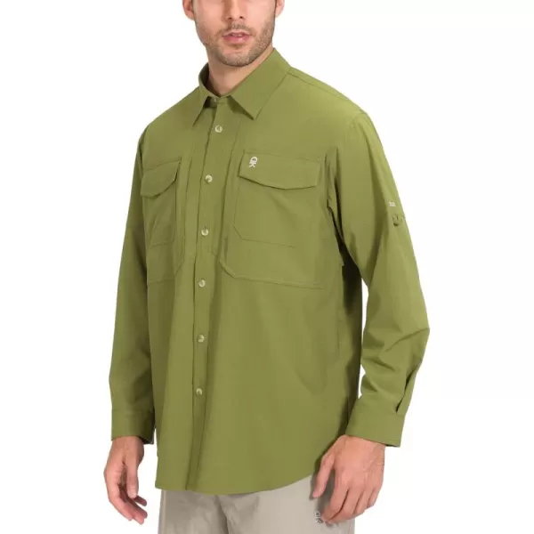 Little Donkey Andy Men's Quick-Dry Stretch Long Sleeve Shirt for Hiking, Travel