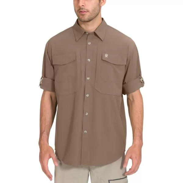 Little Donkey Andy Men's Quick-Dry Stretch Long Sleeve Shirt for Hiking, Travel