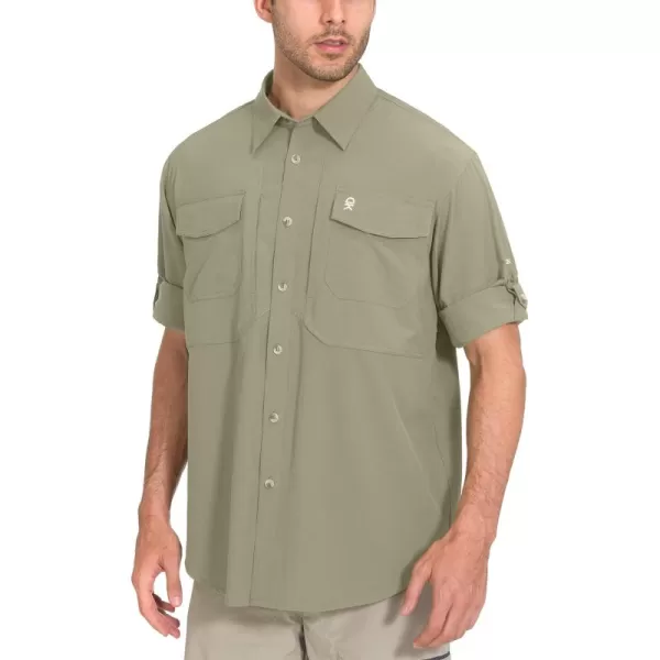 Little Donkey Andy Men's Quick-Dry Stretch Long Sleeve Shirt for Hiking, Travel