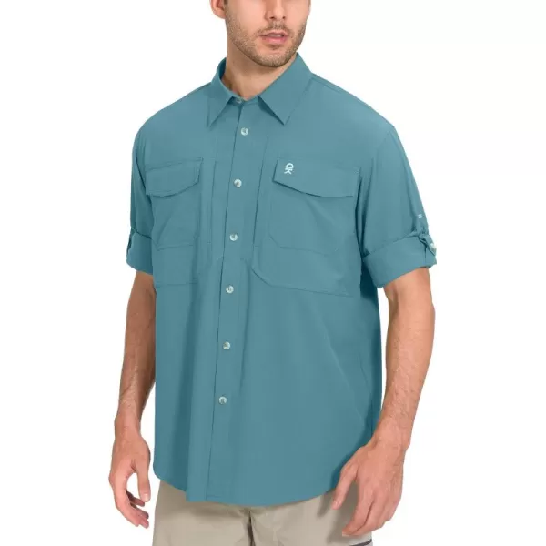 Little Donkey Andy Men's Quick-Dry Stretch Long Sleeve Shirt for Hiking, Travel