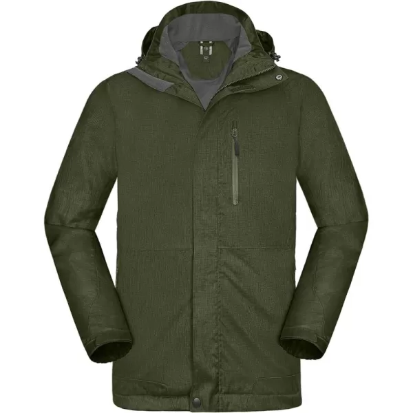 Little Donkey Andy Men's Waterproof Rain Jacket Breathable Windbreaker Coat for Ski Outdoor Hiking